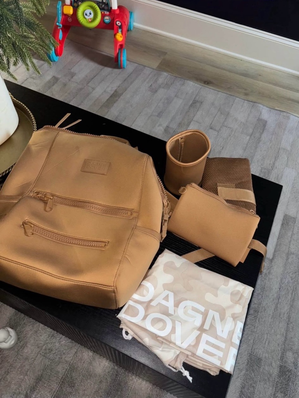 Dagne Dover Kids Backpack Set in Tan
